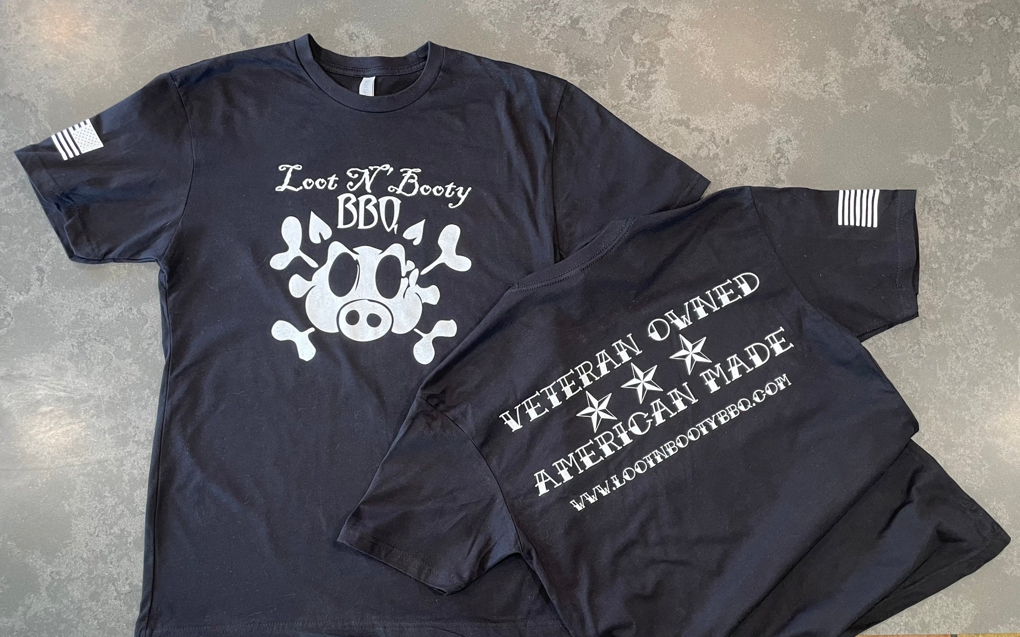 Loot N' Booty BBQ “Veteran Owned – American Made” T-Shirt