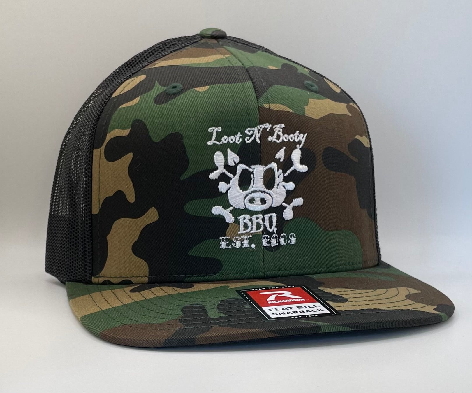 Loot N’ Booty BBQ Embroidered Hat - Camo