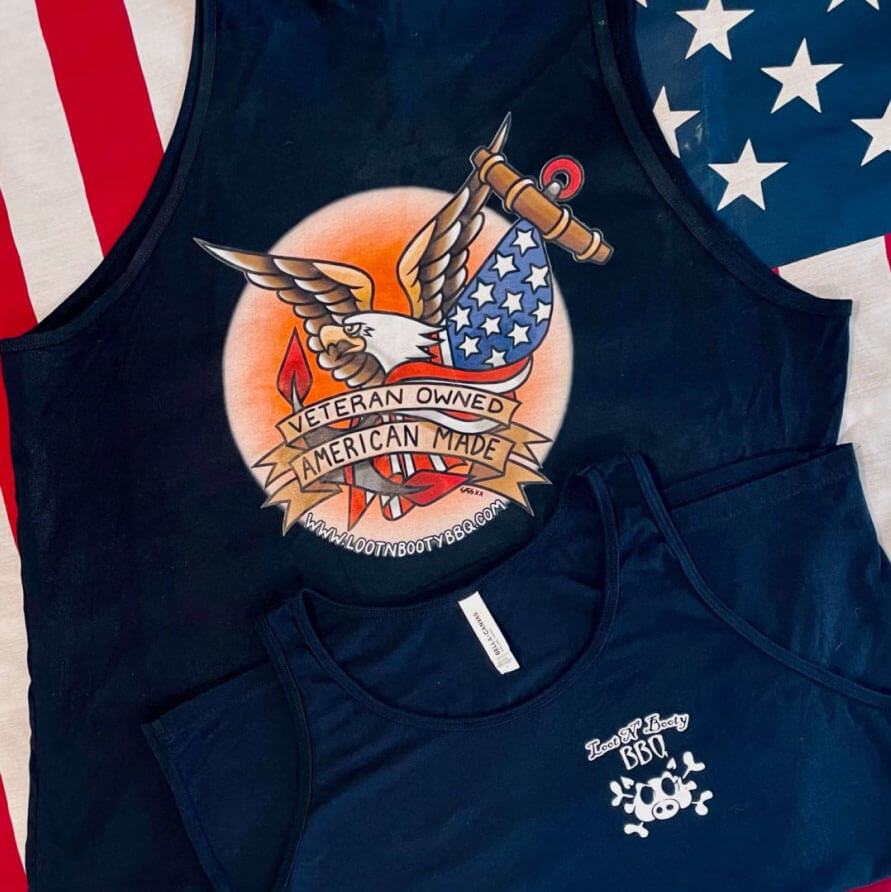 Loot N’ Booty BBQ "Veteran Owned – American Made" Tank Top