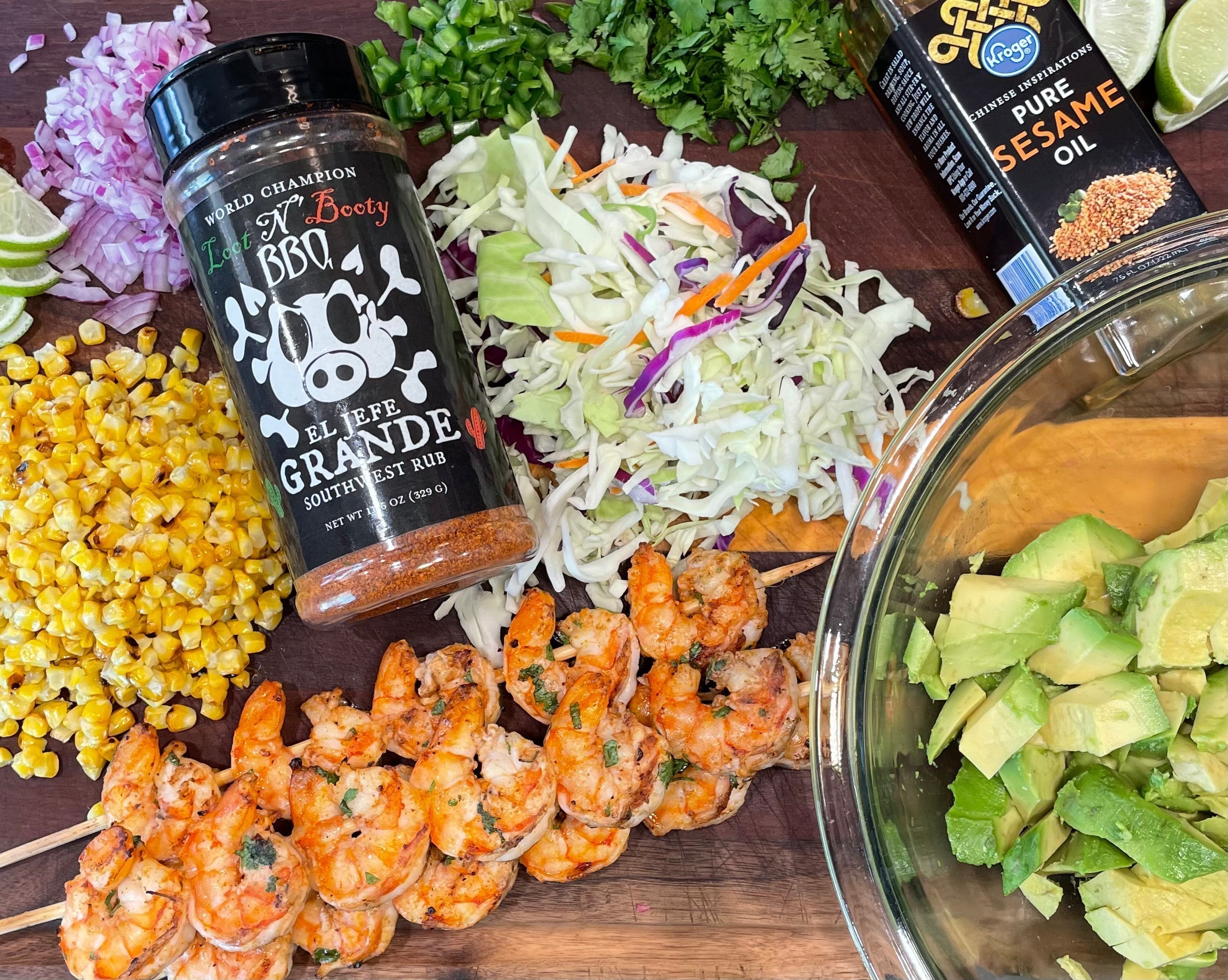 Grilled Shrimp and Avocado Salad